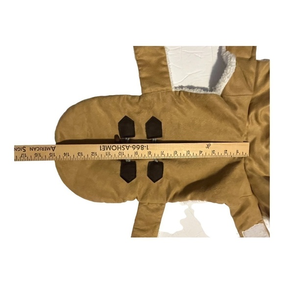 𝅺DOG coat, camel microsuede toggle button accent Sherpa lining M - Picture 6 of 8